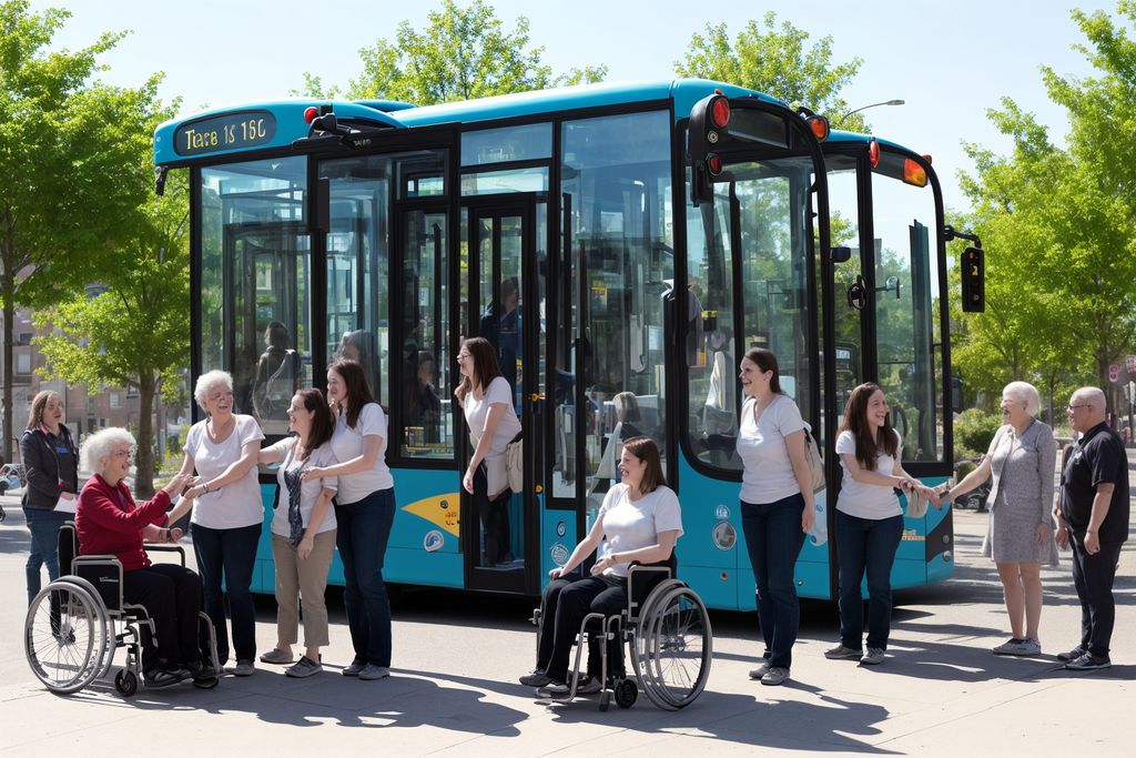 תמונה זו נוצרה על ידי NOVITA בינה מלאכותית הסעות לנכים עם מעלון